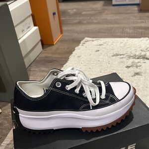 Converse Women's Black and White Platform Sneakers